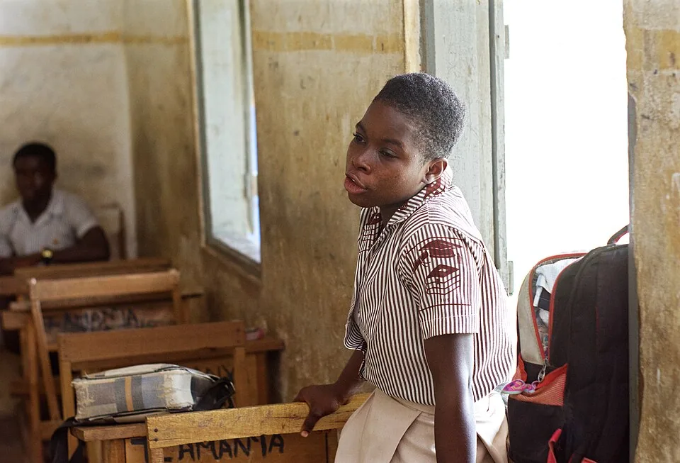 Élève en classe, Ghana